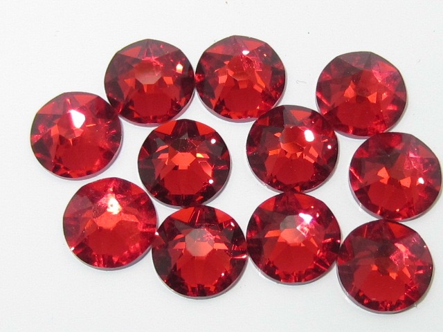 1 Goss 7ss SCARLET FLATBACK European Rhinestones